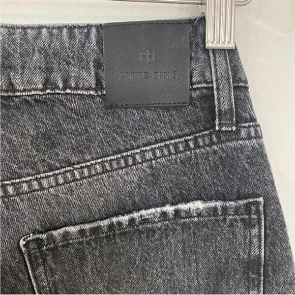 ANINE BING frayed high-rise bootcut jeans in dark gray - Picture 6 of 13